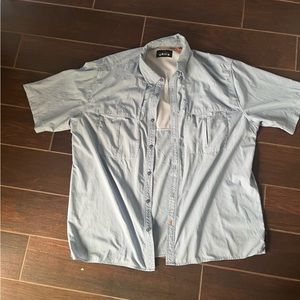 Men’s Orvis, UPF, quick Dry fly fishing short sleeve shirt, vented back